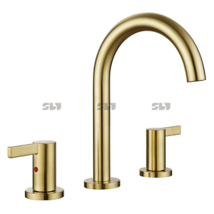 Alta qualidade 304 aço inoxidável 3 orifícios Double Handle Handeld Torneira Torneiras Misturador