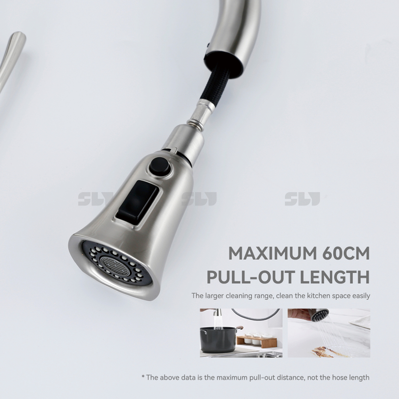 Sly New Design 304 Aço inoxidável Pulvedor de aço para baixo torneira de cozinha para casa