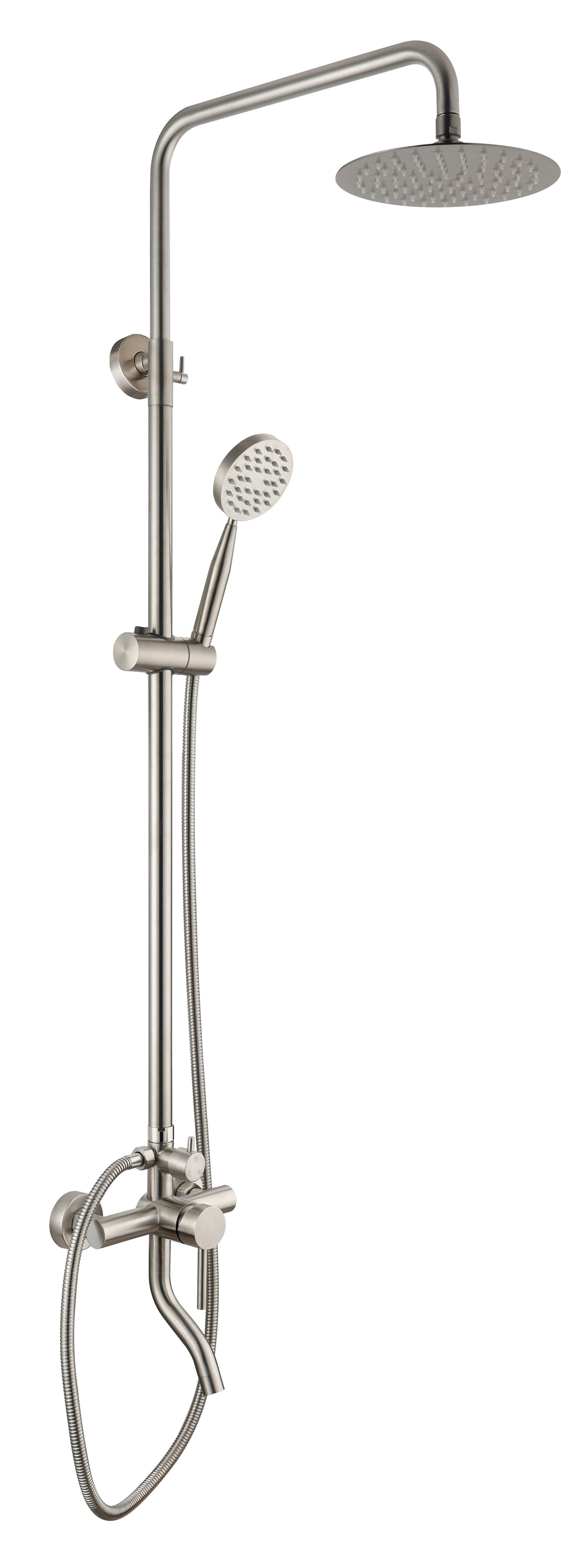 Sistema de chuva de chuva Samliyu Conjunto 2 Função Aço inoxidável 304 SS Banheiro coluna de 2 vias Mistureira Torpes de água de chuveiro Modernos acessórios sanitários