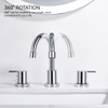 Bacia de banheiro astíssimos banheiros amassados ​​da bacia face torneira Cupc Double Handle torneira 