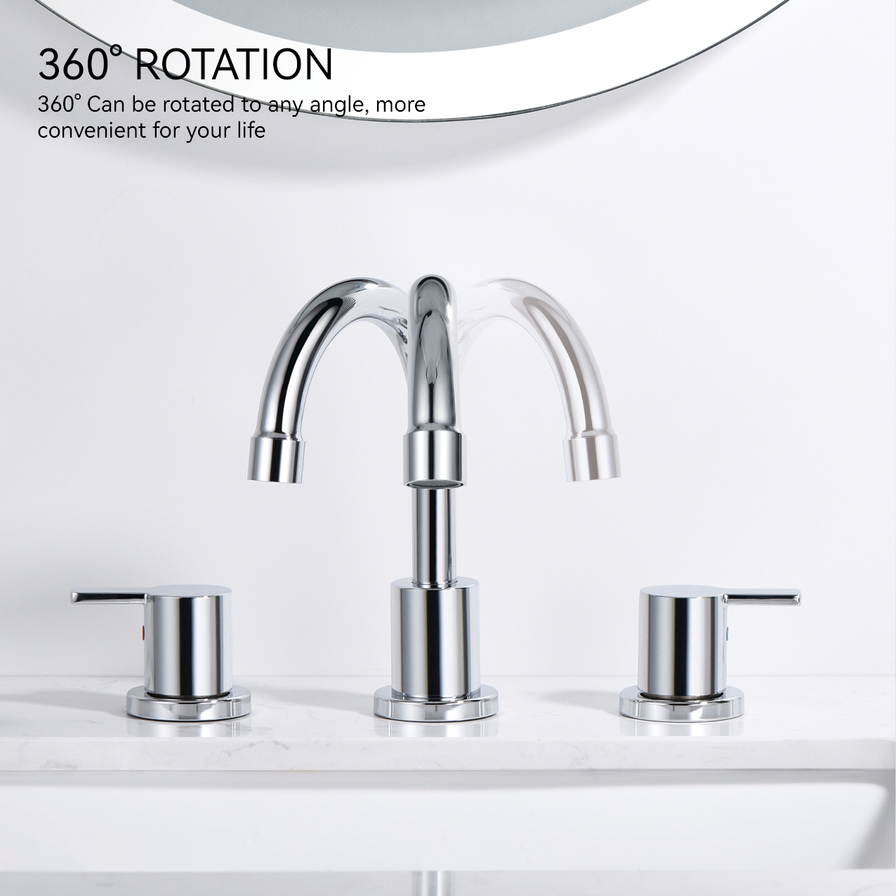 Bacia de banheiro astíssimos banheiros amassados ​​da bacia face torneira Cupc Double Handle torneira 