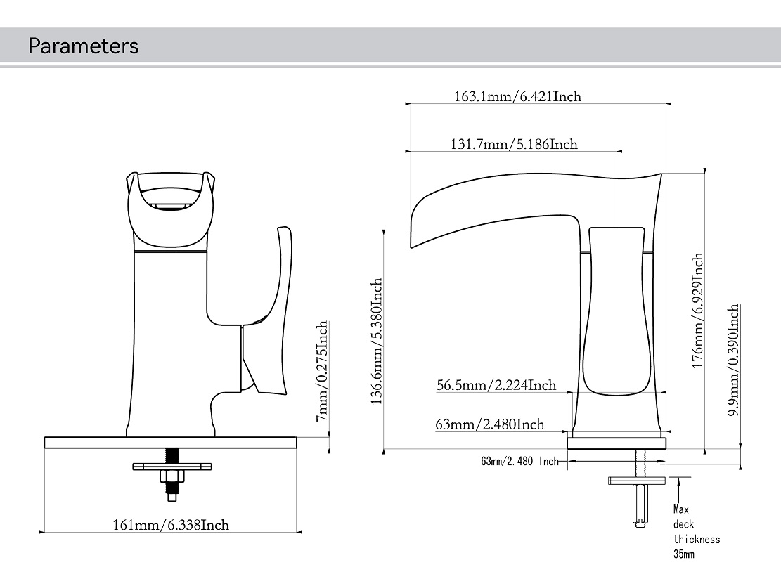 torneira de banheiro de n&iacute;quel escovado