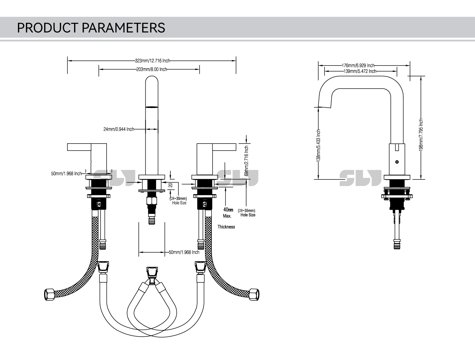 torneira de banheiro preta