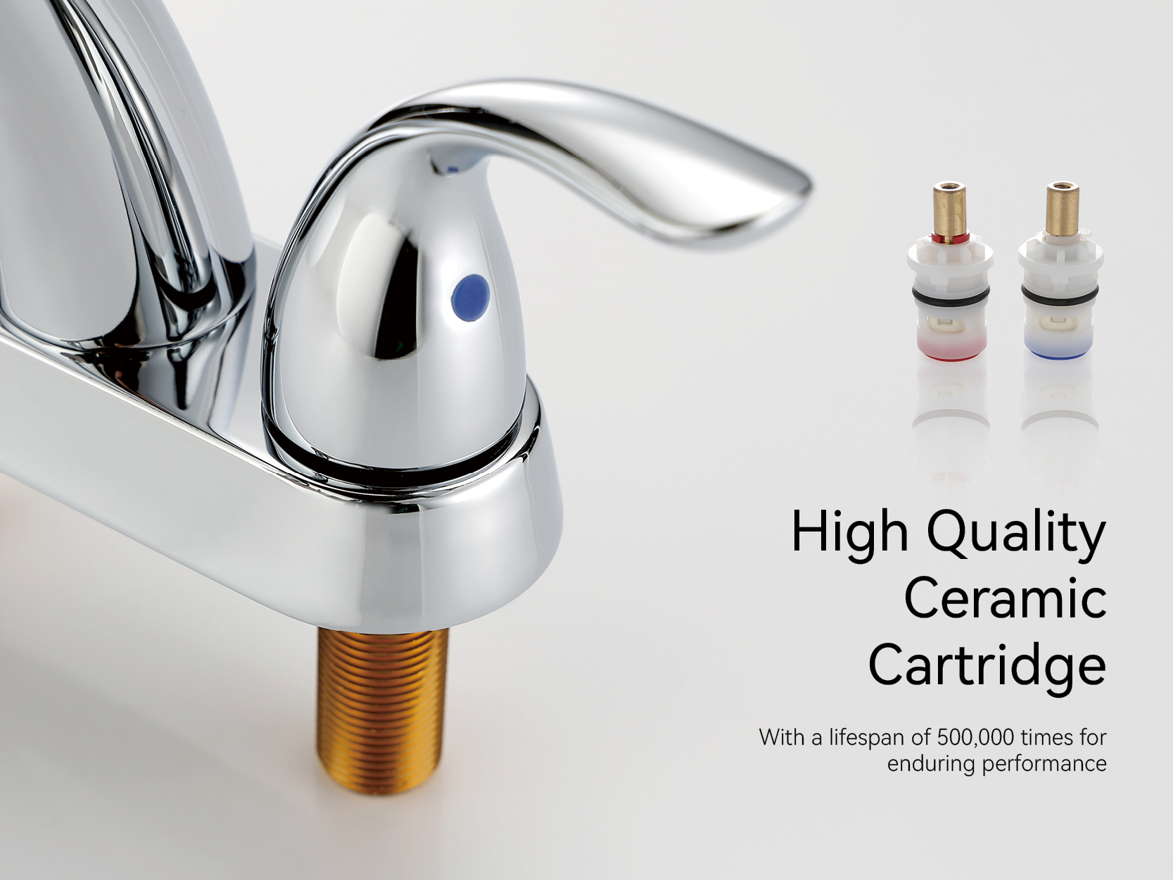 torneira de banheiro de ouro escovado