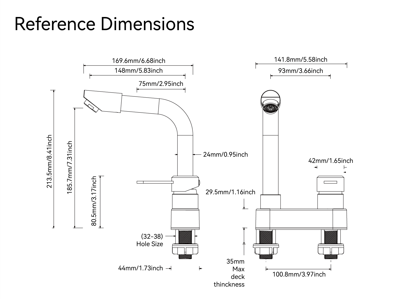 torneira de banheiro preta