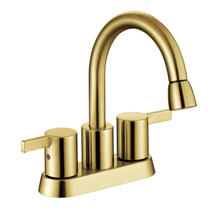 Sly China Factory 4 polegadas Gold Gold Two Handle Batin Centetset Deck Torneira de banheiro lavatório montado