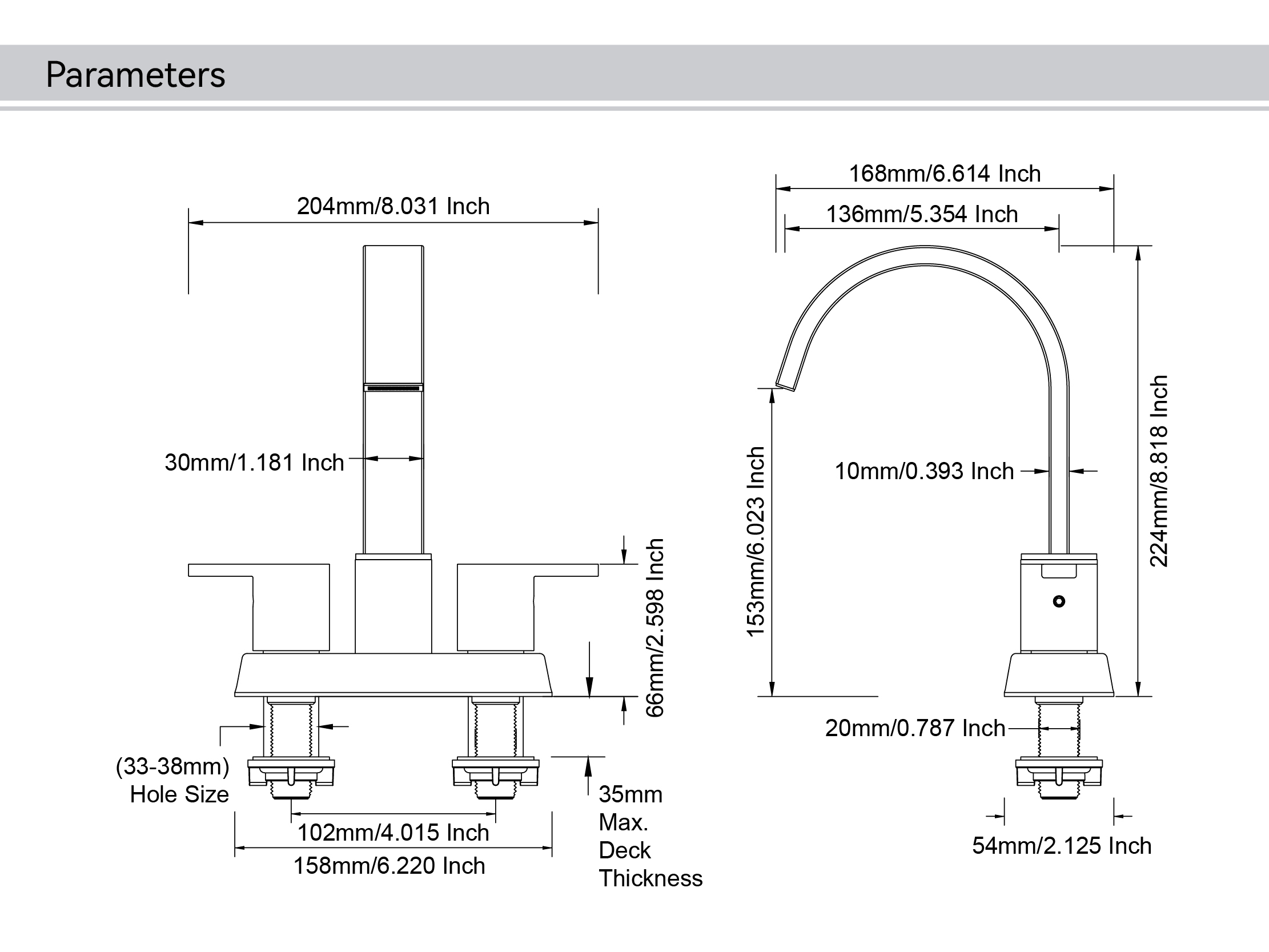 Torneira padr&atilde;o americana