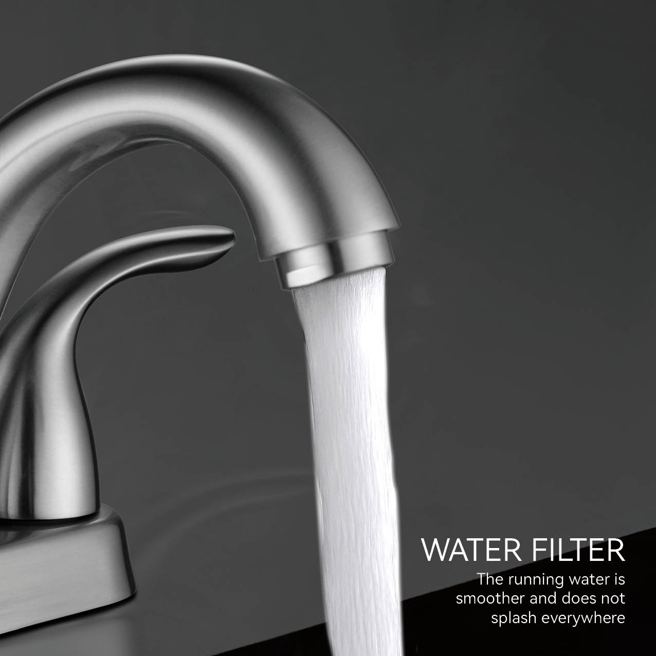 Torneira de banheiro de lat&atilde;o cromado economizadora de &aacute;gua