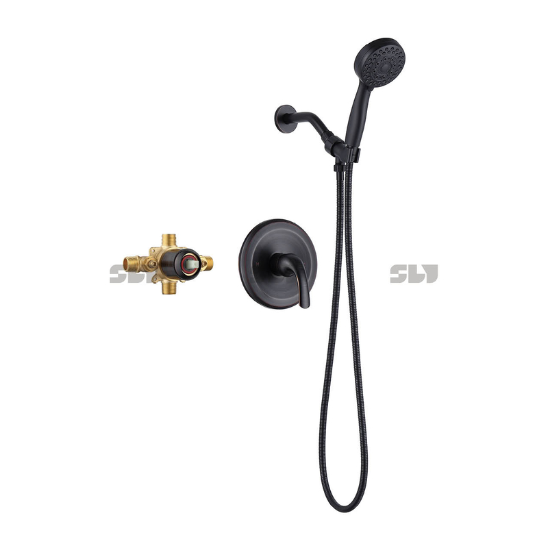 Escova ascastadas níquel chuveiro combo combo chuveiro combo conjunto de chuveiro kit de acabamento de chuveiro