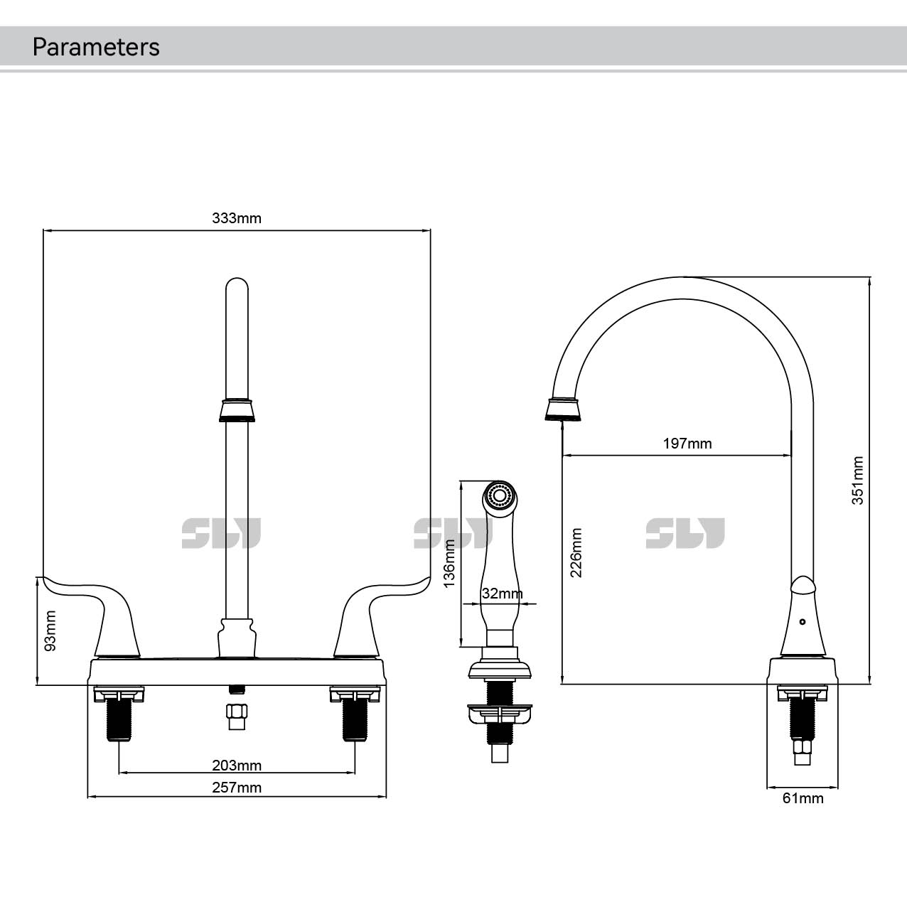 ater Torneira Misturadora para Cozinha com Pulverizador