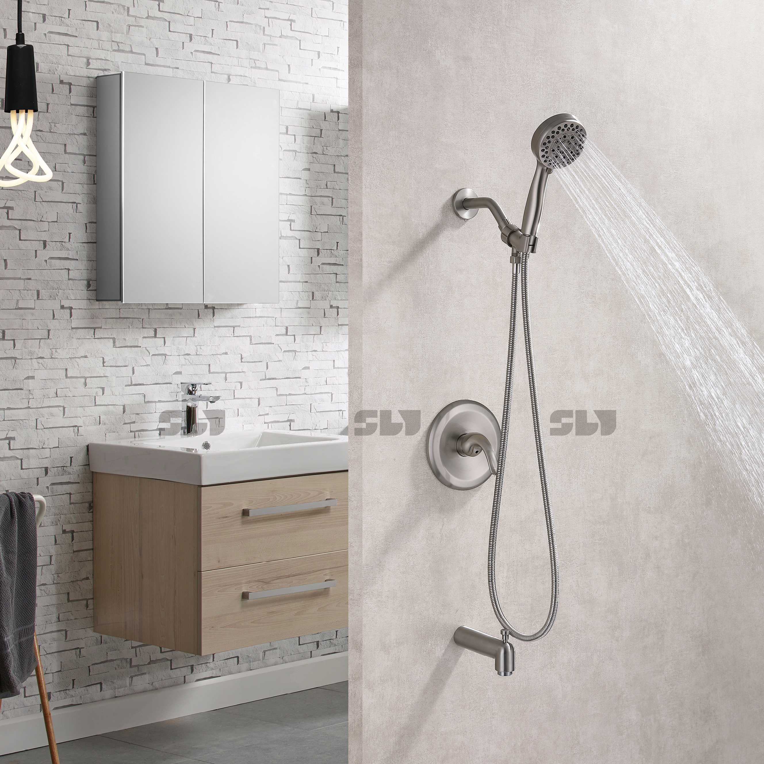 v&aacute;lvula misturadora de chuveiro escondida