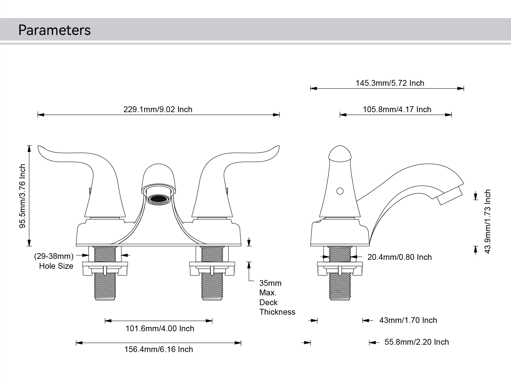 torneiras de banheiro para trailers