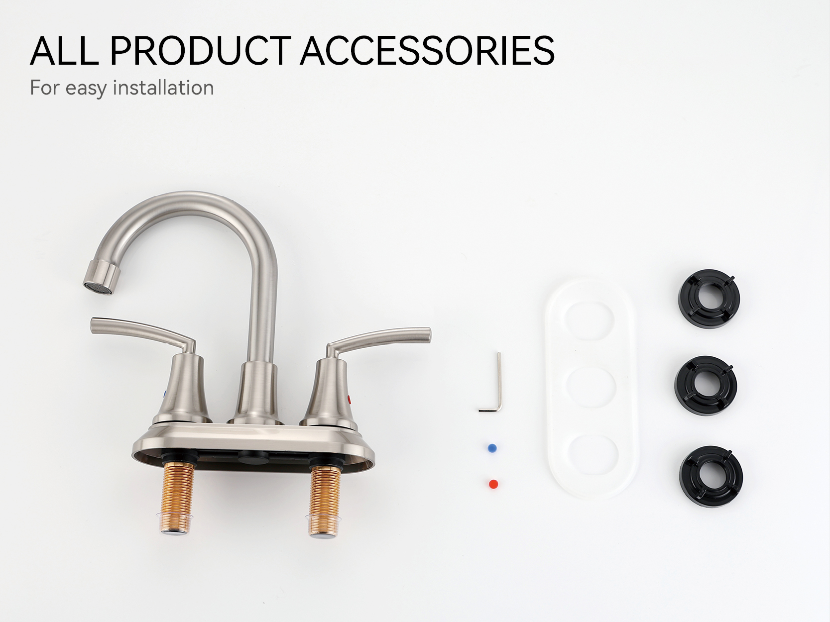 torneiras de banheiro de n&iacute;quel escovado