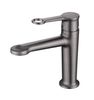 Sly Brass Matte Black Smart Home Basin Tap Brass Banheiro Torneira com alça e orifício único