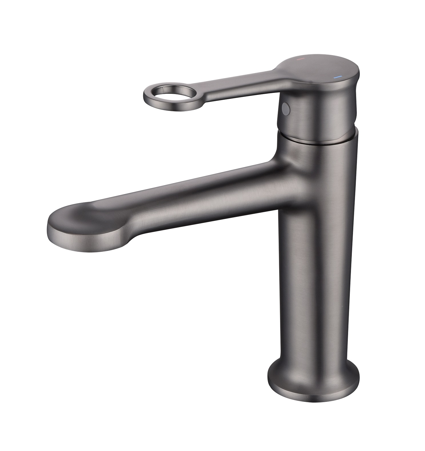 Sly Brass Matte Black Smart Home Basin Tap Brass Banheiro Torneira com alça e orifício único