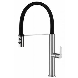 Sly New Trends Torneira de cozinha com 2 em 1 Pull Spray Modern Modern Hold Single Torneira Níquel escovada Torneira