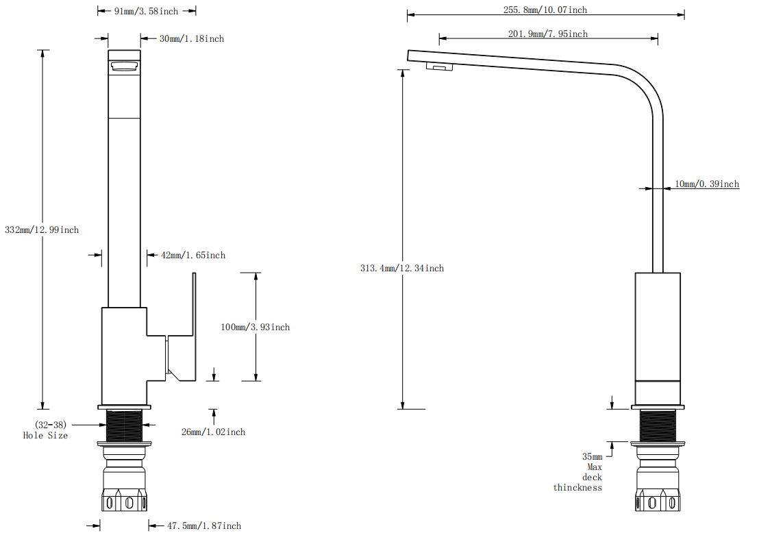 de 360 ​​graus Torneira de cozinha de m&atilde;o &uacute;nica 