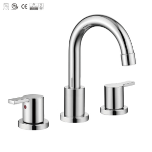 Bacia de banheiro astíssimos banheiros amassados ​​da bacia face torneira Cupc Double Handle torneira 