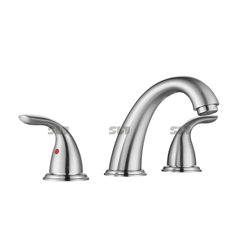 Fabricante de sely por atacado de 8 polegadas de torneira de bacia generalizada 2 alças de 3 orifícios Mixer Mistured Mixer Tap Brass Bathin Faucet