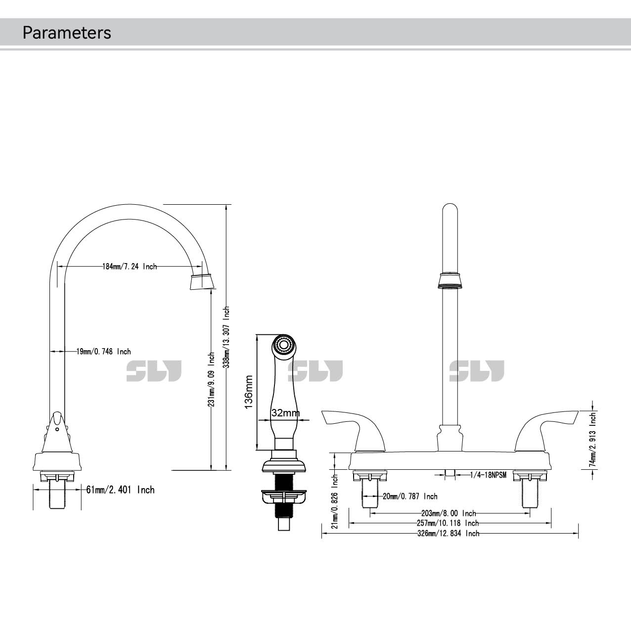 torneira de cozinha cromada