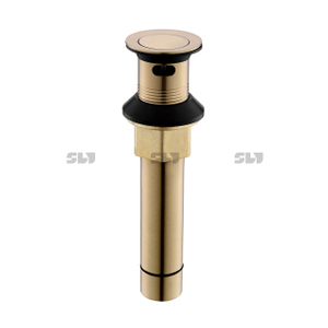 Sly Bathrow Torneira da pia da pia da pia de dreno, push pop -up dreno com transbordamento