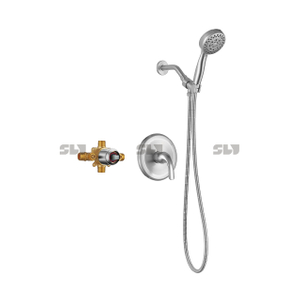 Escova ascastadas níquel chuveiro combo combo chuveiro combo conjunto de chuveiro kit de acabamento de chuveiro