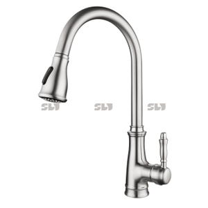Sly Novo estilo moderno 304 Torneiras de cozinha de aço inoxidável Puxe a coluna de cozinha Torneiras de torneira da pia da pia da cozinha