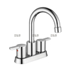 Sly Cupc Hot Selling Double Handle Chrome Basin Torneiras para lavatório do banheiro