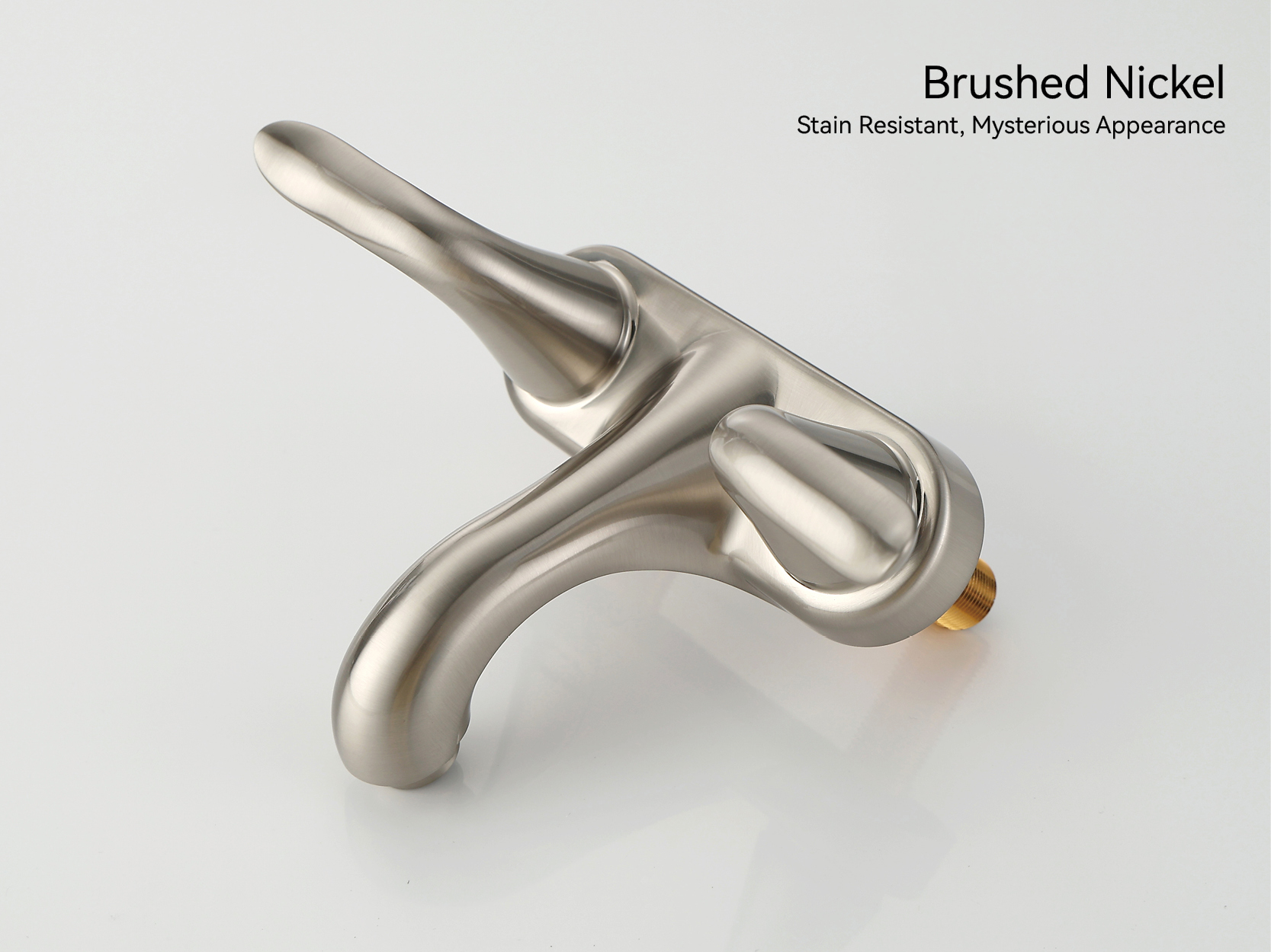 torneira de banheiro de lat&atilde;o escovado