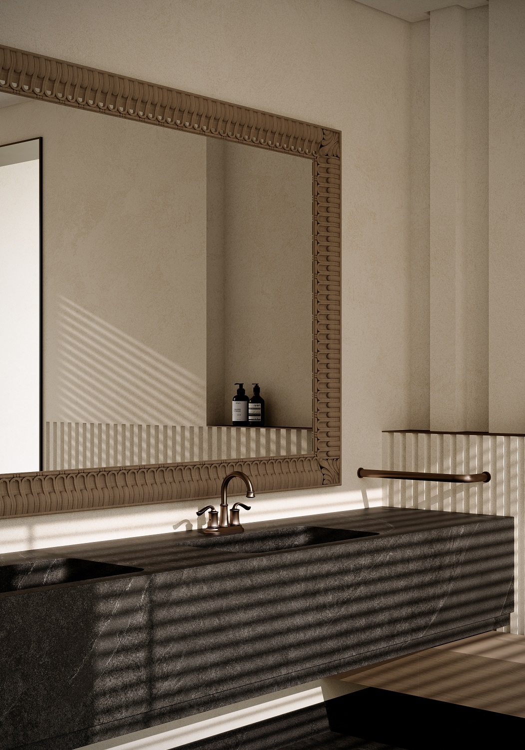 torneira de banheiro preta fosca