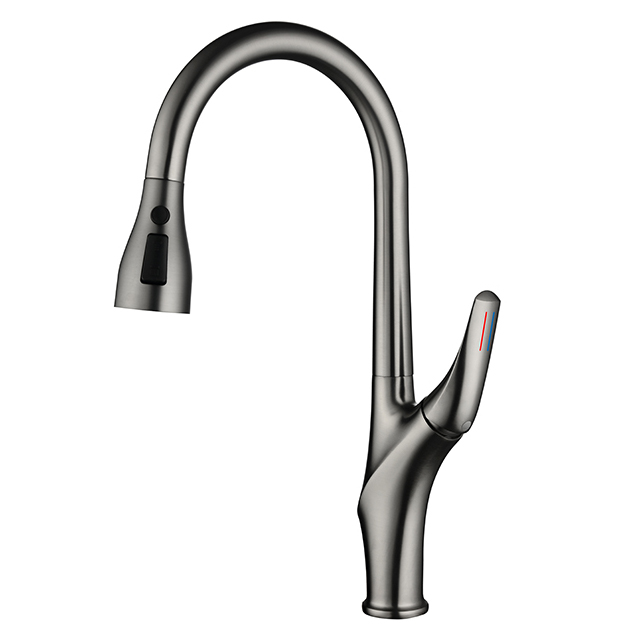 Metal de pistola escovada ascastada mais barata venda quente maçaneta de cozinha de cozinha puxada para baixo