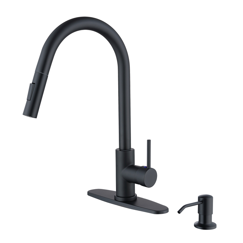 Manuse de níquel escovados astíssimos, com extração de arco de arco de alto arco, pia da cozinha