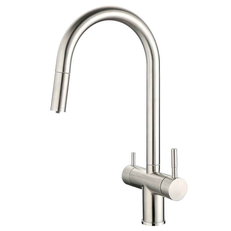 Popular e popular Modern Modern Nickel Trena Tripla Tripla de Torneira para água quente e filtrada