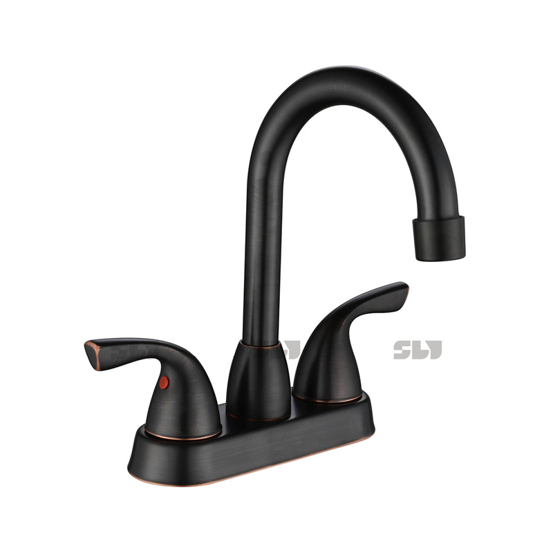Sly duas alça de alça de níquel escovado Hot e Cold Water Wash Bather Banheiro Torneiras Lavatórias