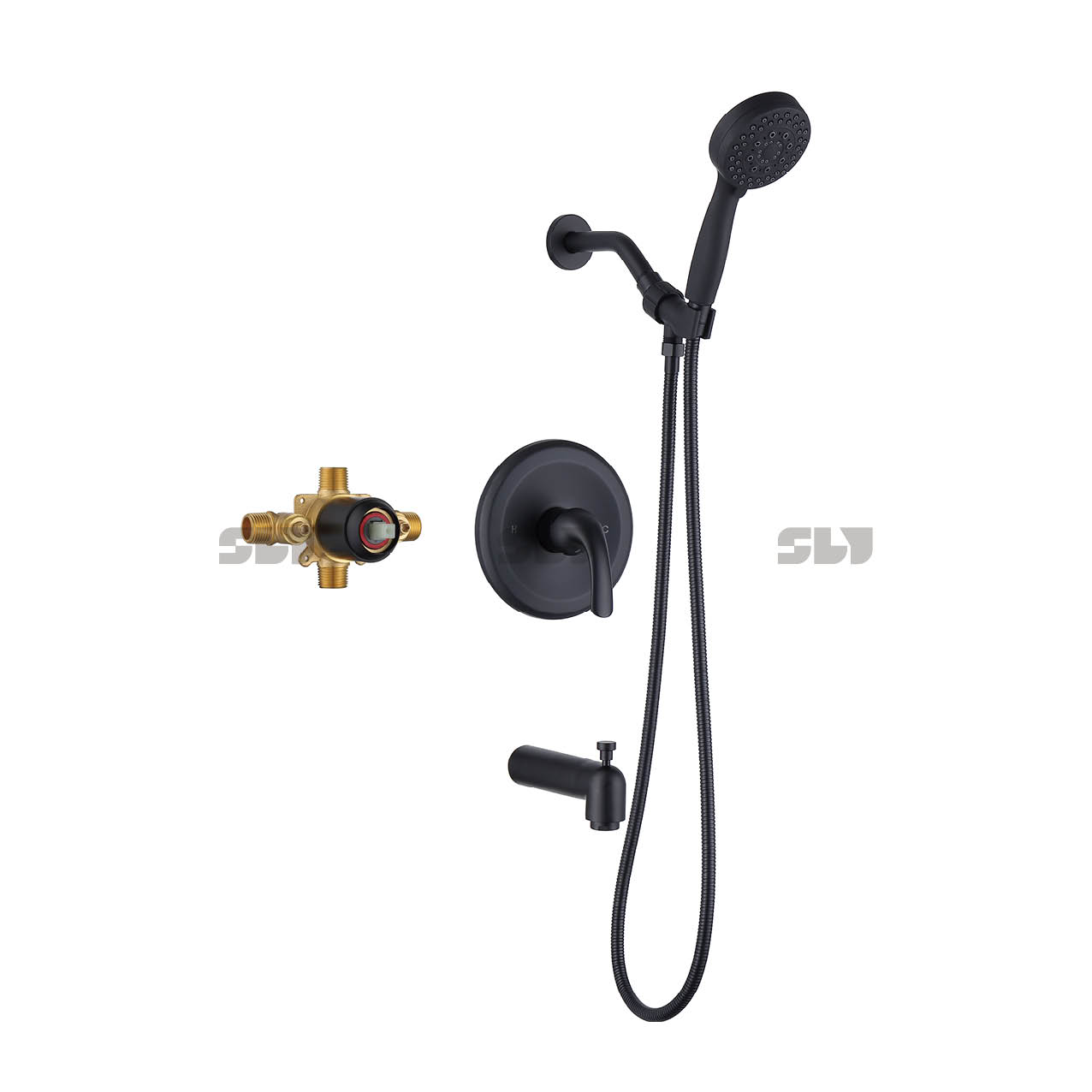 Sly duas funções escovadas de chuveiro dourado combo combo chuveiro de banho de banho chuveiro de banheiro