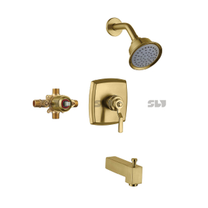 Conjunto de combinação de parede ascastadas Torneira de luxo de luxo de duas funções de chuveiro escondido 