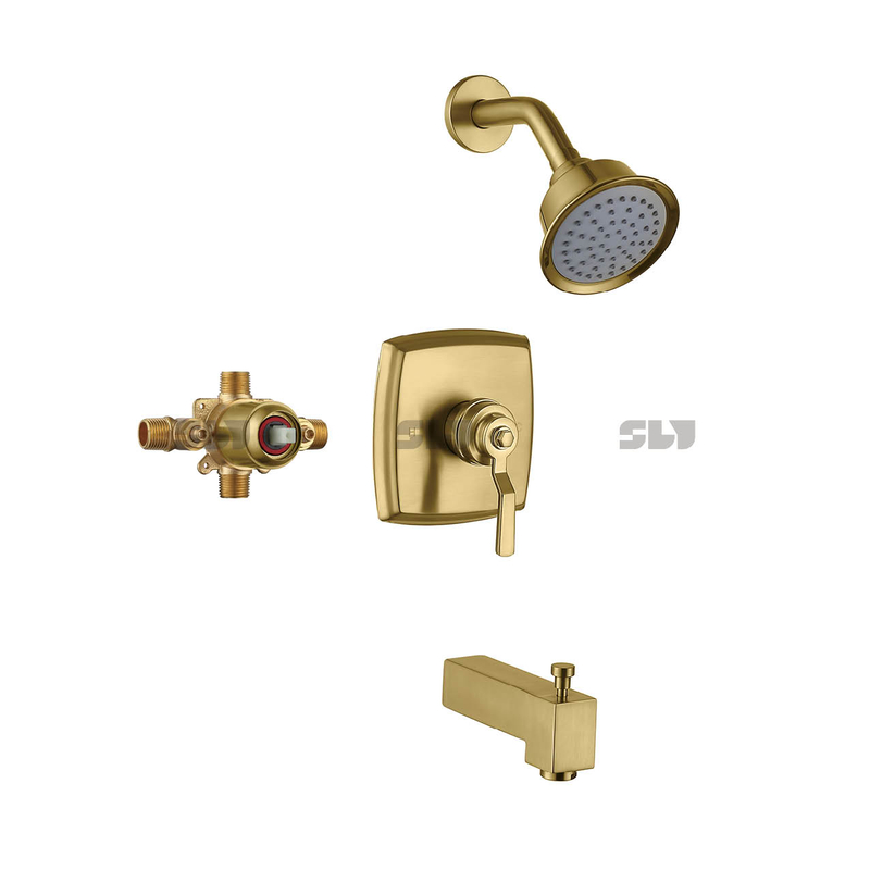 Conjunto de combinação de parede ascastadas Torneira de luxo de luxo de duas funções de chuveiro escondido 