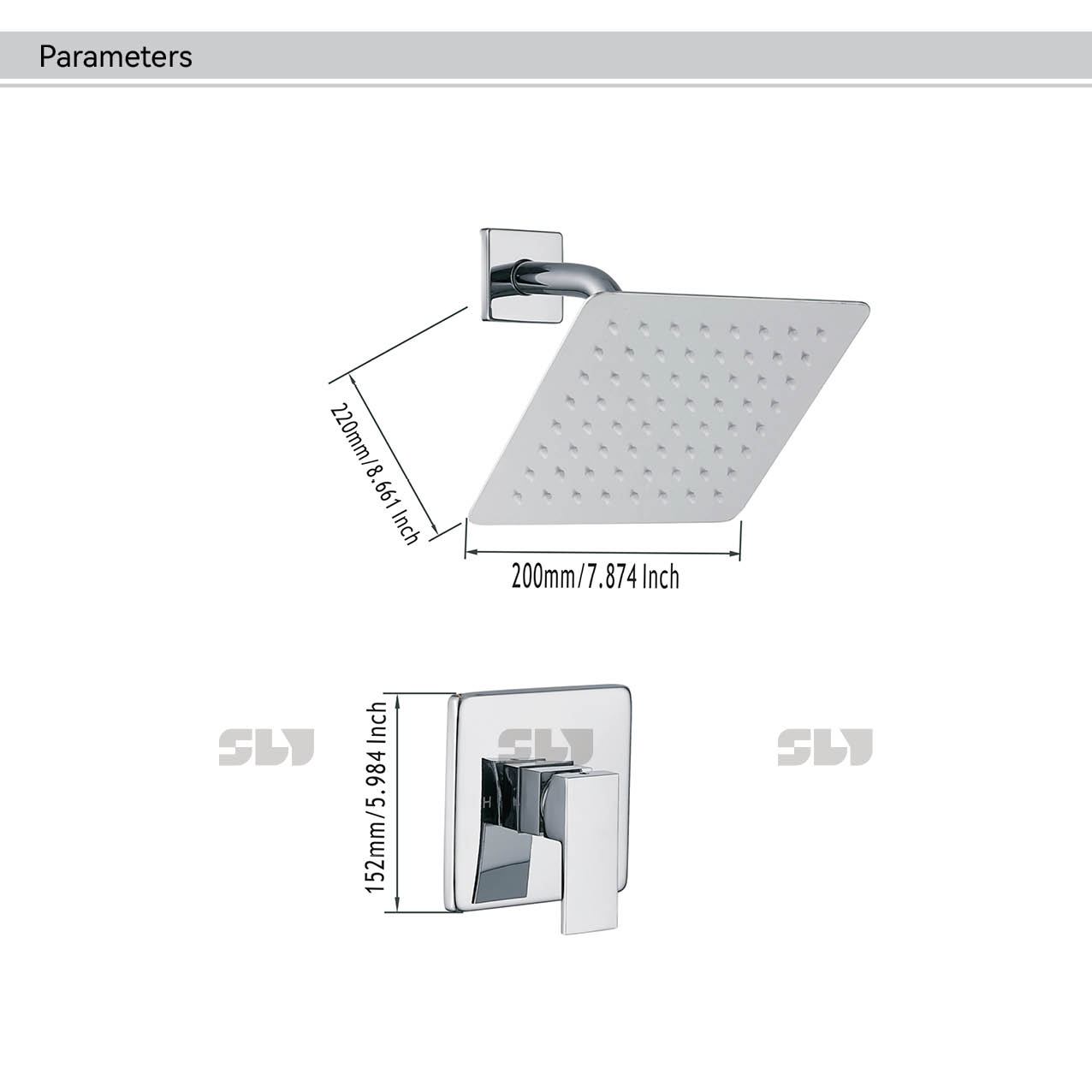 misturador de chuveiro de parede escondido montado na parede