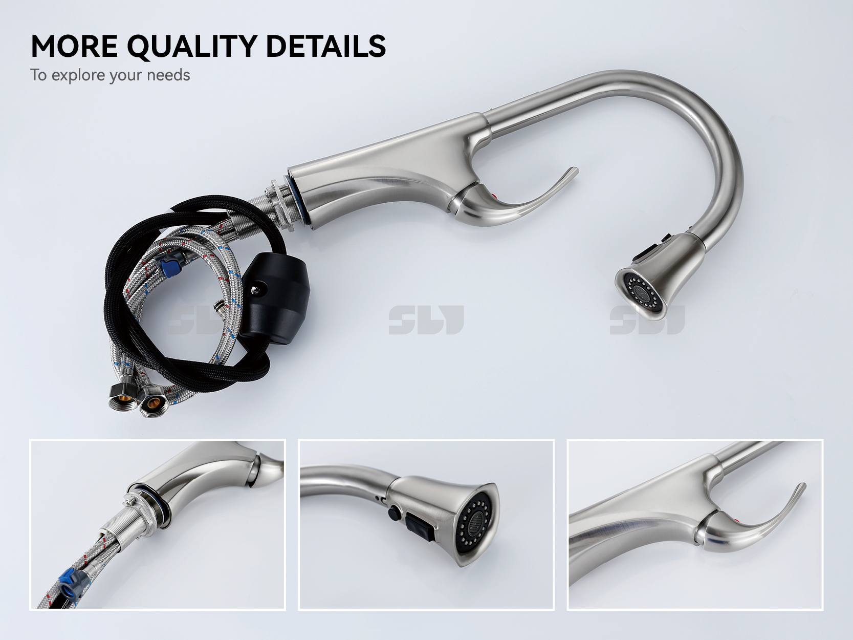 Torneira de cozinha de a&ccedil;o inoxid&aacute;vel