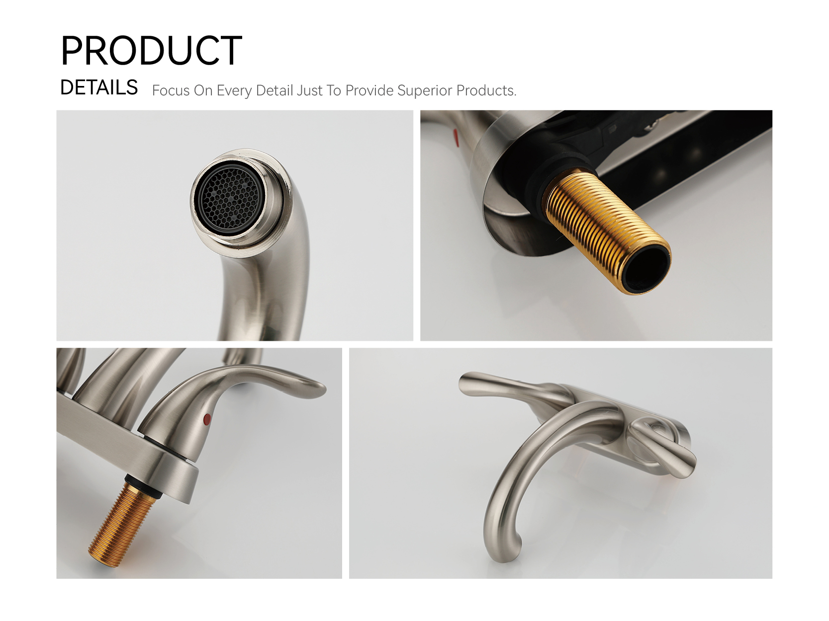 torneira de banheiro de n&iacute;quel escovado