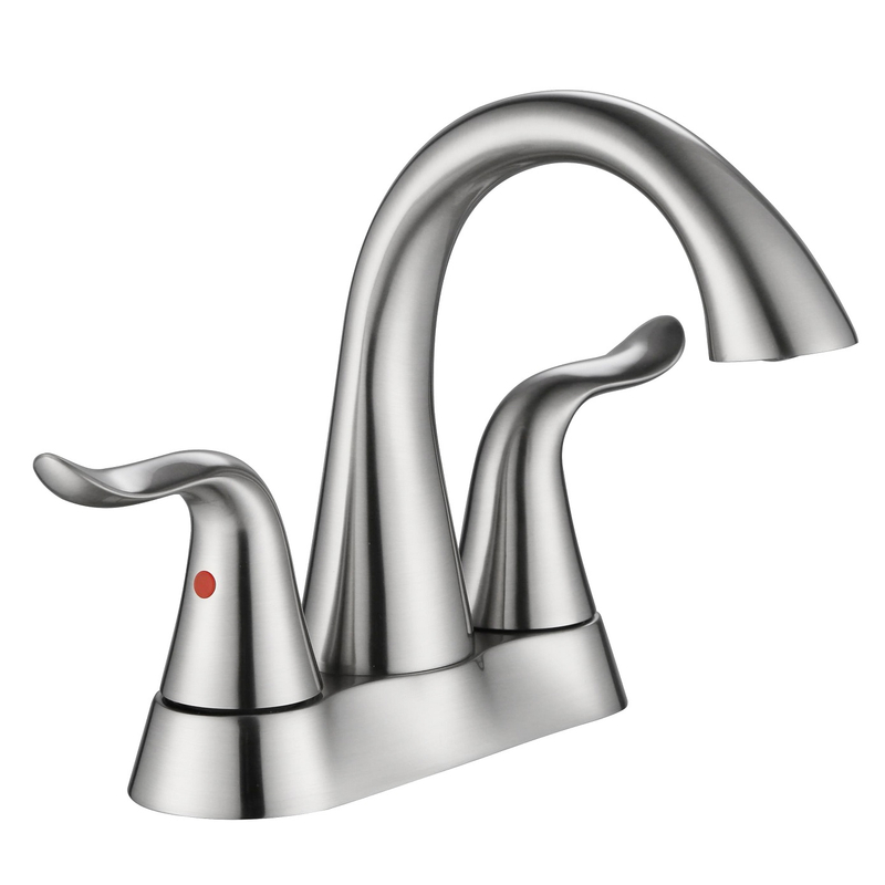 Torneira de banheiro de níquel escovados de latão asciloso, fabricado na pia do banheiro de Brass Modern Mound Mound Mound Mound Mount