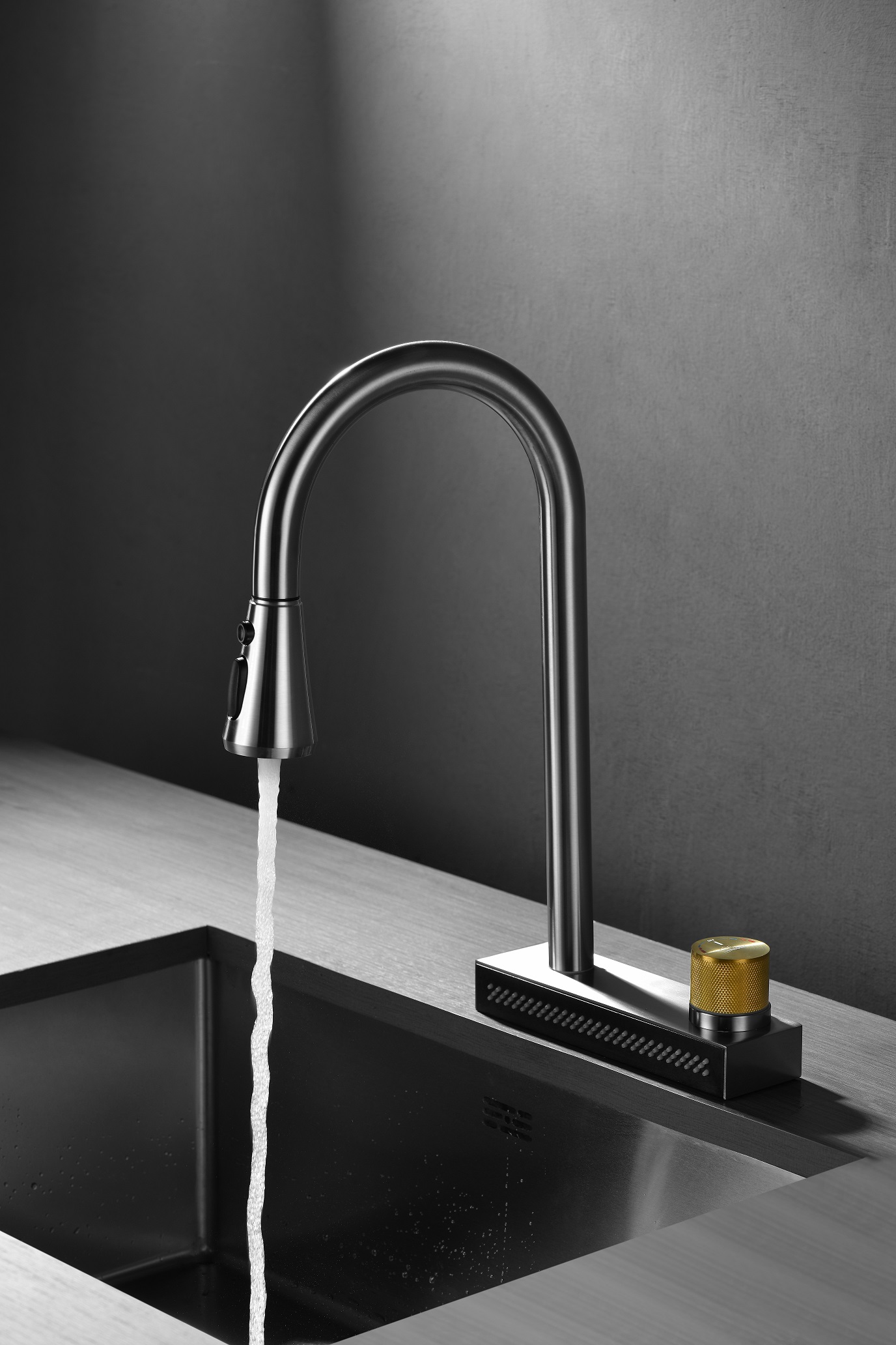 Sly Matte Black Pull Out Kitchen Torneira