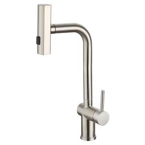 Torneira de água de níquel escovada astutiva Torneiras de cozinha modernas Torneiras de cozinha de pulverizador Torneiras de pia da cozinha