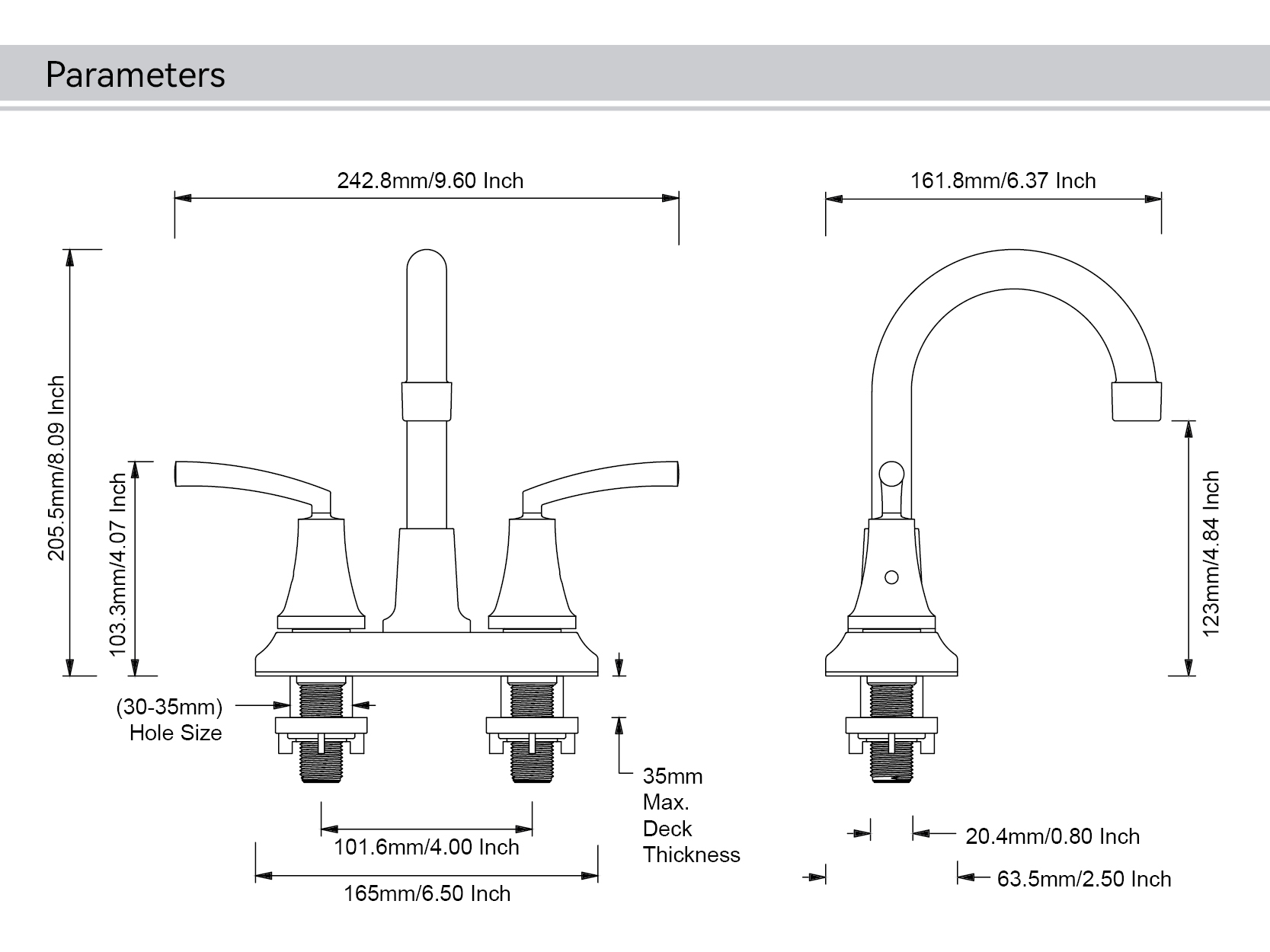 banheiro com torneira &uacute;nica
