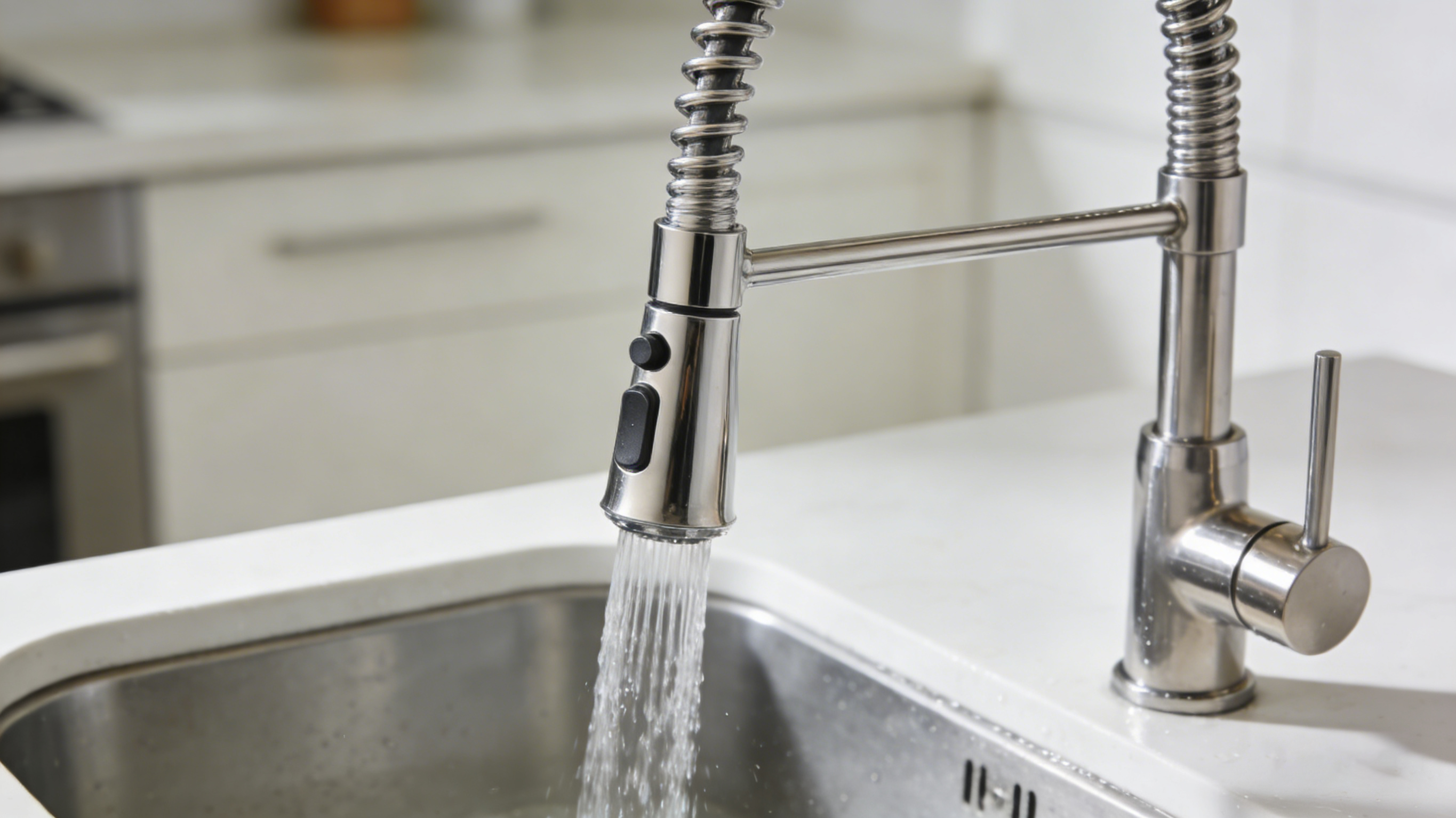 Instala&ccedil;&atilde;o de torneira de cozinha remov&iacute;vel